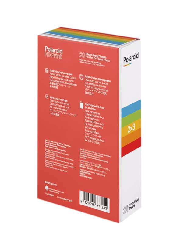 Polaroid Hi-Print Pocket Printer Fotopapper 20-pack