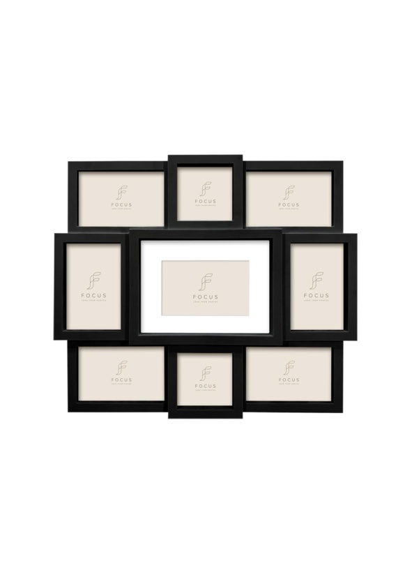 Focus Collage 9 Pictures Black