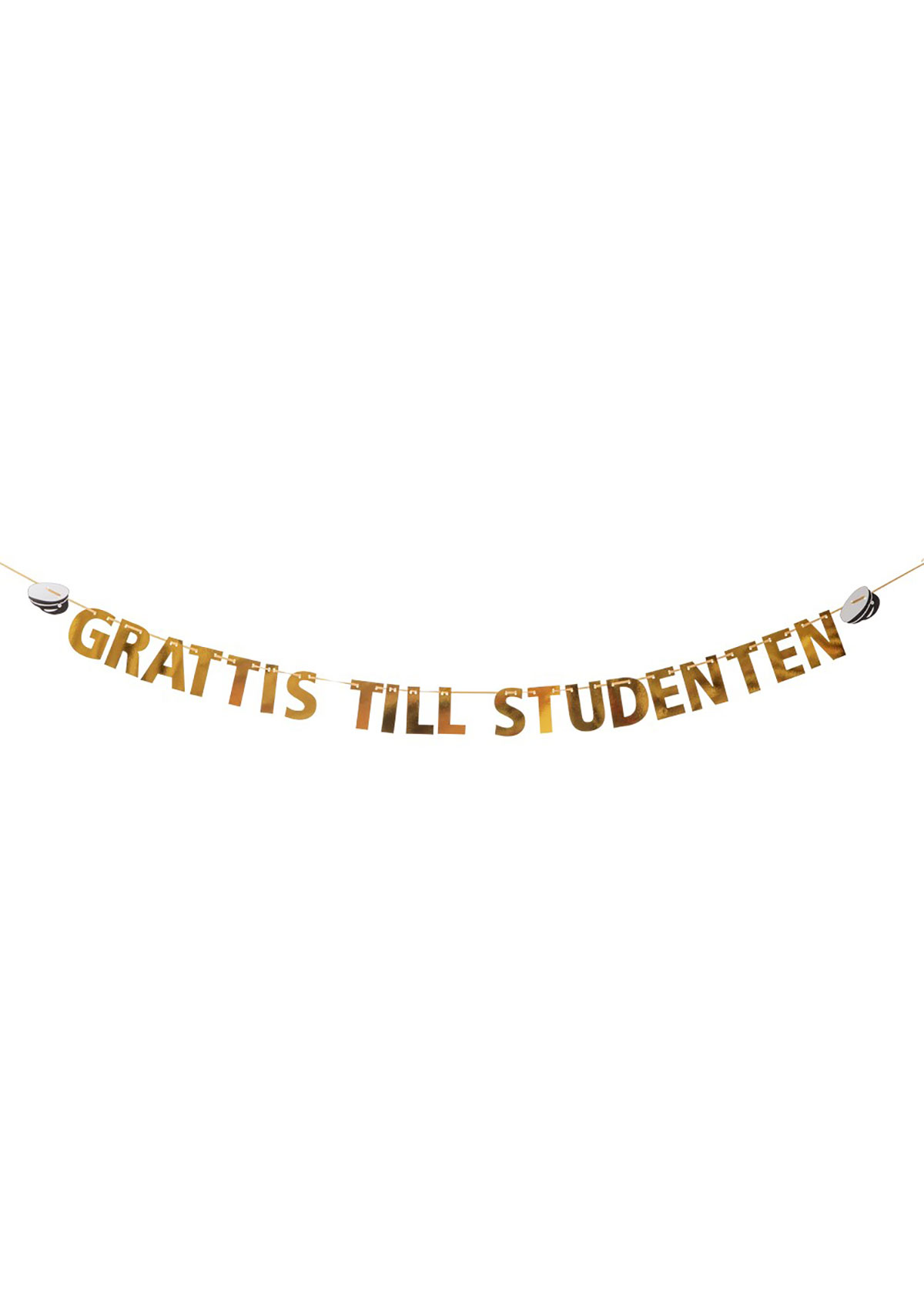 Girlang Grattis till Studenten Guld