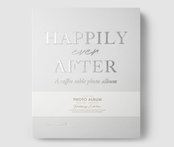 Printworks Coffee Table Fotoalbum 30 Blad - Happily Ever After Ivory Grå