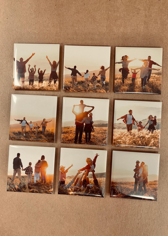 Fotomagneter 9 st 5x5 cm