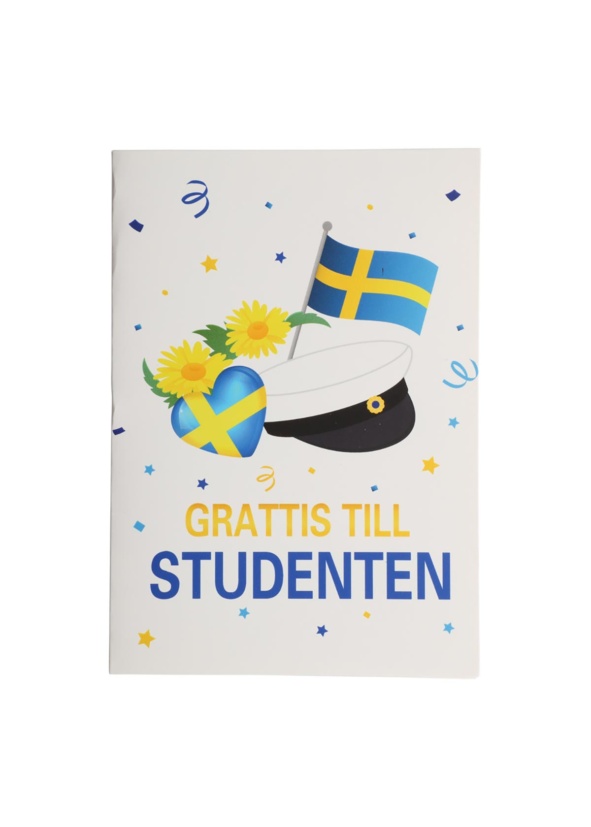 Studentkort Grattis till studenten 12x17 cm