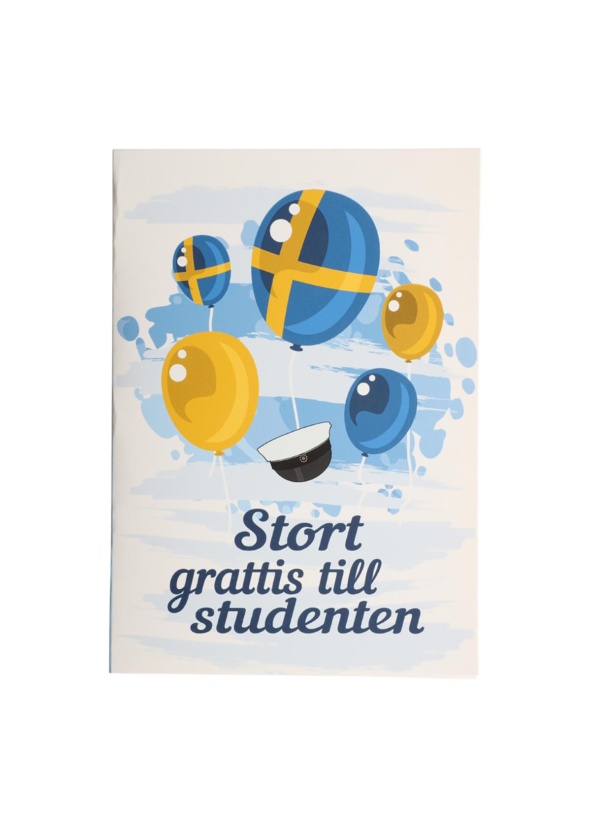 Studentkort Stort grattis till studenten 12x17 cm