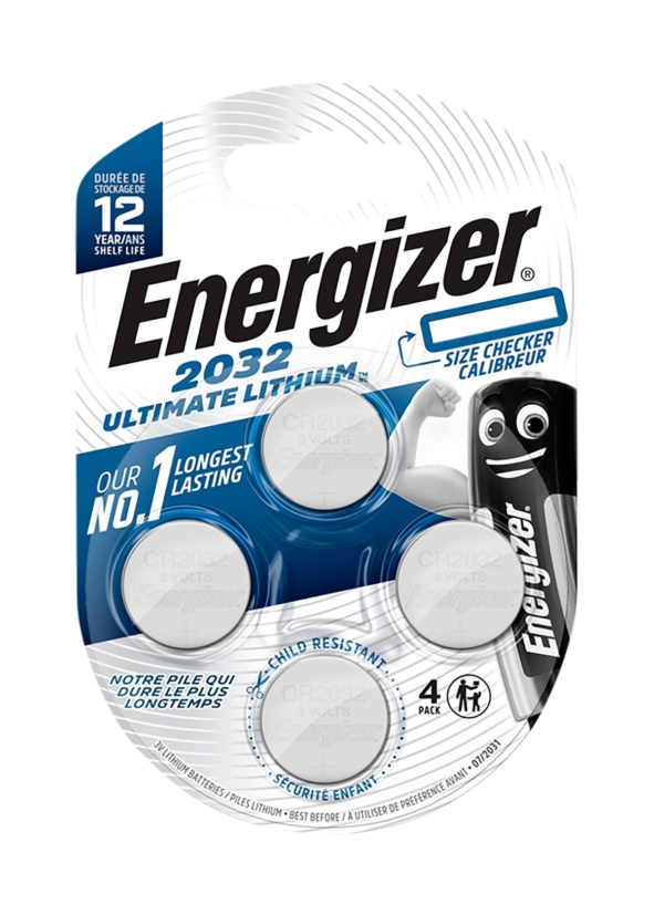 Energizer Ultimate Lithium CR2032 4-pack